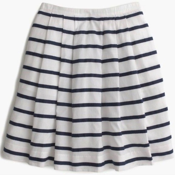J. Crew Dresses & Skirts - J.Crew Mini Skirt In Nautical Navy Stripe Sz 2